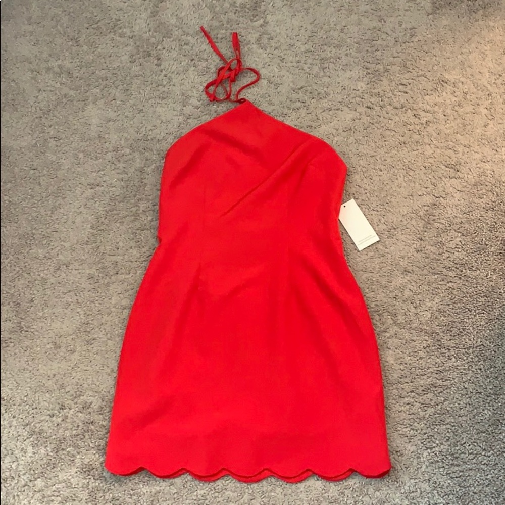 red formal dress